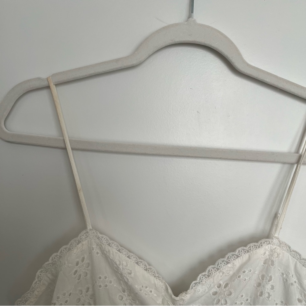 NEW FLAWED Altar’d State White Cotton Maxi Dress Size Large NWT - Picture 5 of 14